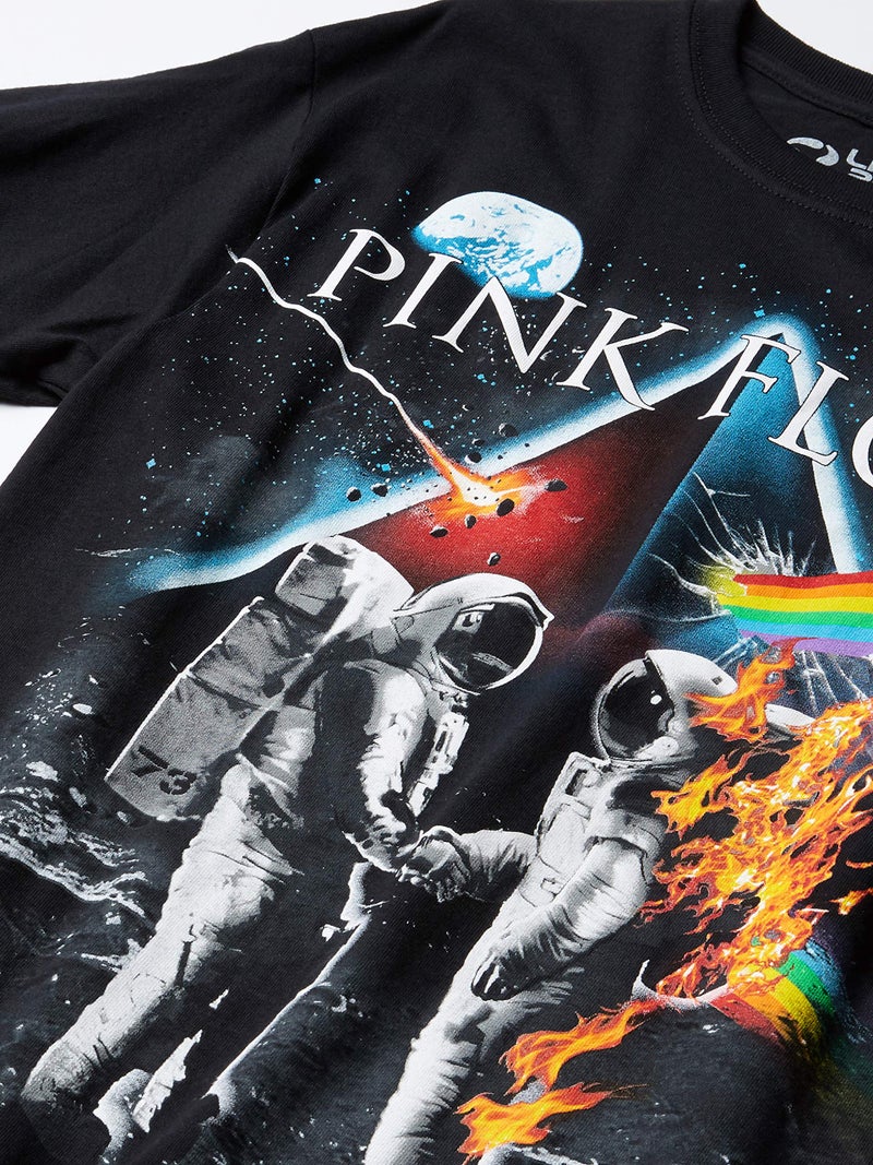 Liquid Blue Pink Floyd Bright Side of The Moon T-Shirt, Black, Medium - Image 2